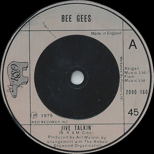 Bee Gees - Jive Talkin' (7", Single, Sol)