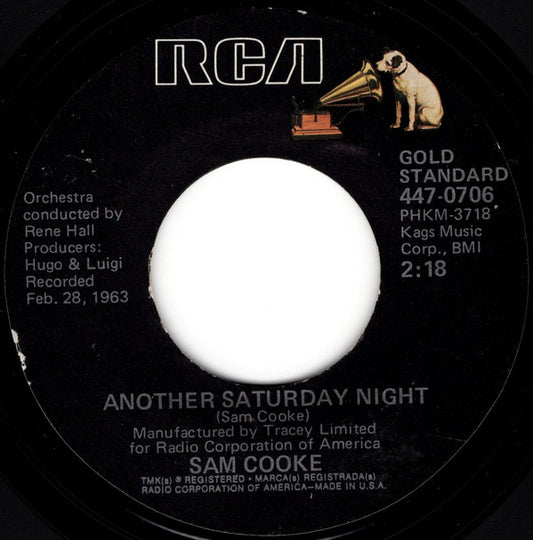 Sam Cooke - Another Saturday Night / Send Me Some Lovin' (7", Single, RE, Styrene, Bla)