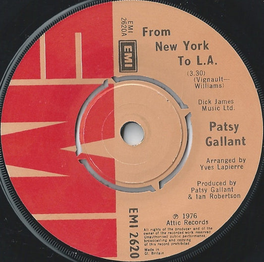 Patsy Gallant - From New York To L.A. (7", Single, Com)