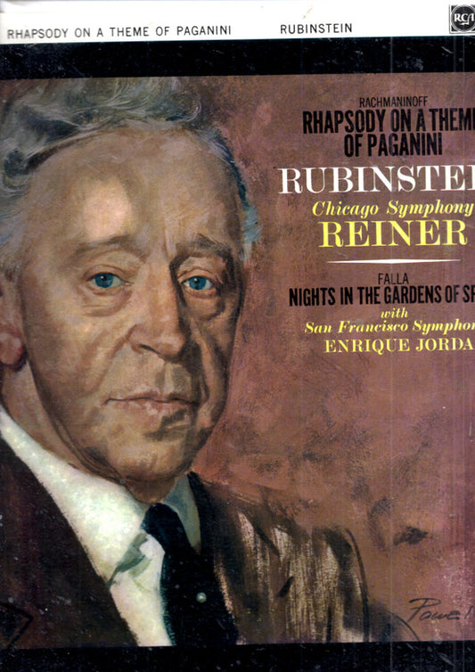 Rachmaninoff* & Falla*, Rubinstein*, Reiner*, Chicago Symphony*, San Francisco Symphony, Enrique Jordá - Rhapsody On A Theme Of Paganini / Nights In The Gardens Of Spain (LP, Album, RP)