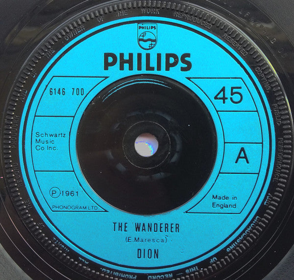 Dion (3) - The Wanderer (7", RE, Blu)