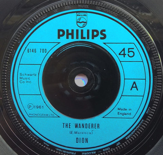 Dion (3) - The Wanderer (7", RE, Blu)