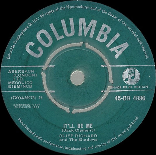 Cliff Richard And The Shadows* - It'll Be Me (7", Single)
