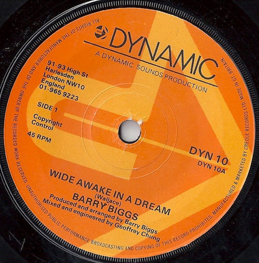 Barry Biggs - Wide Awake In A Dream (7", Single)