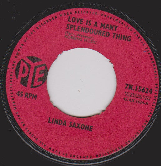 Linda Saxone - Love Is A Many Splendoured Thing (7")
