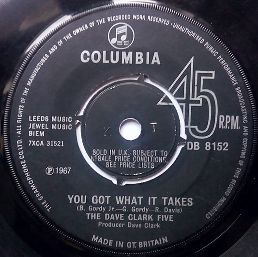 The Dave Clark Five - You Got What It Takes / Sitting Here Baby (7", Single, 4 P)