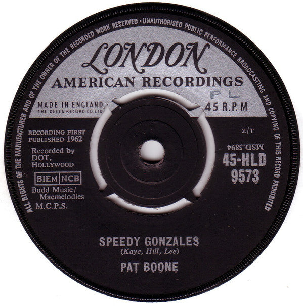 Pat Boone - Speedy Gonzales / The Locket (7", Single)