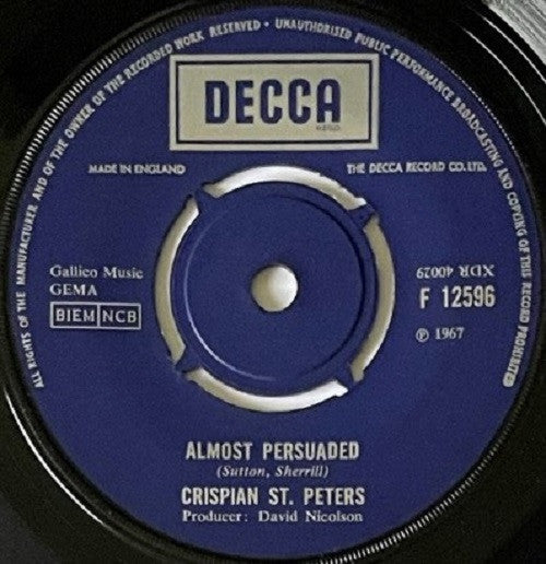 Crispian St. Peters - Almost Persuaded (7")