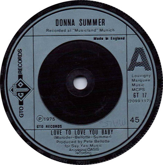 Donna Summer - Love To Love You Baby (7", Single, Lig)