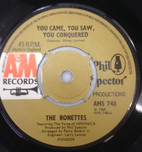 The Ronettes - You Came, You Saw, You Conquered (7", Single)