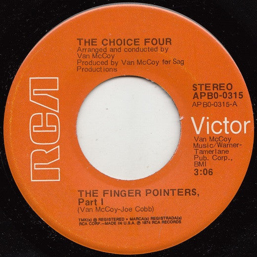 The Choice Four - The Finger Pointers (7", Single)