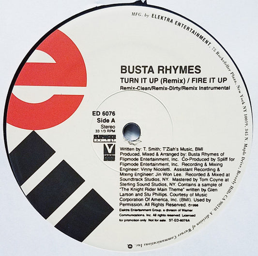 Busta Rhymes - Turn It Up (Remix) / Fire It Up (12", Promo)