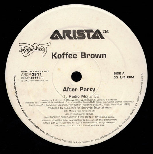 Koffee Brown - After Party (12", Promo)