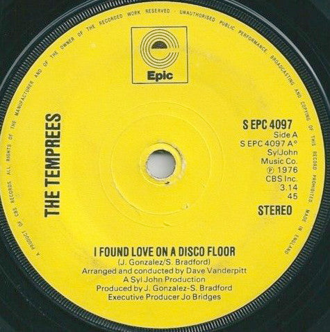 The Temprees - I Found Love On A Disco Floor (7")