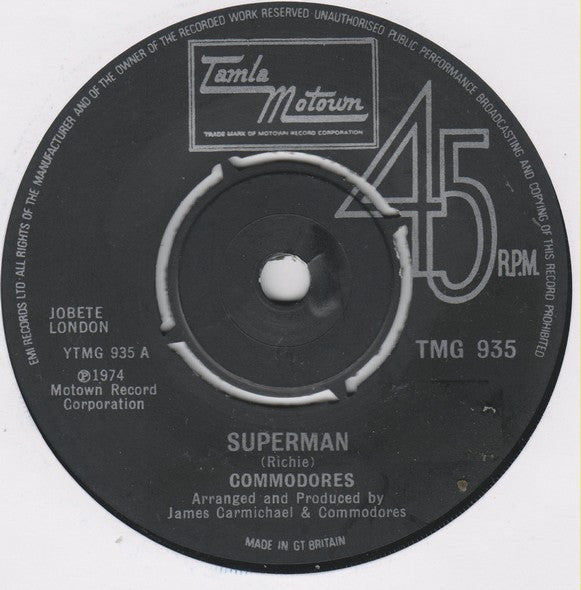 Commodores - Superman (7", Single)
