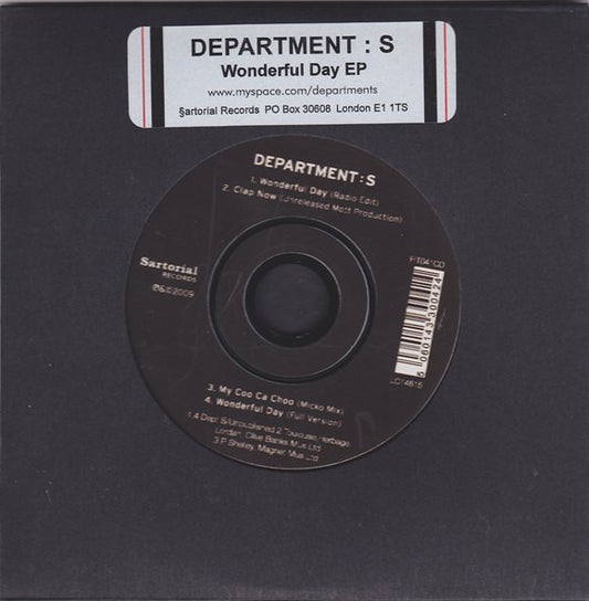 Department : S* - Wonderful Day EP (CD, EP)