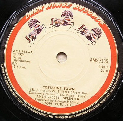 Splinter (2) - Costafine Town (7", Single, Sol)
