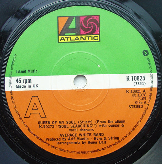 Average White Band - Queen Of My Soul (7")