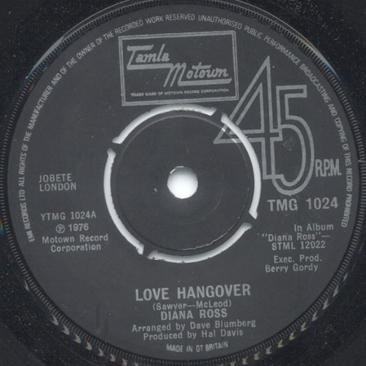 Diana Ross - Love Hangover (7", Single, 4 P)