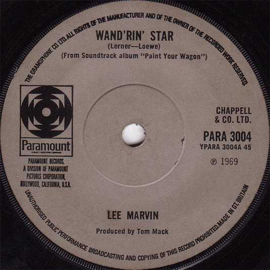 Lee Marvin / Clint Eastwood (2) - Wand'rin' Star / I Talk To The Trees (7", Sol)