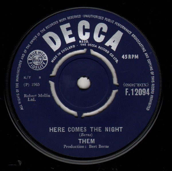 Them (3) - Here Comes The Night (7", Single)
