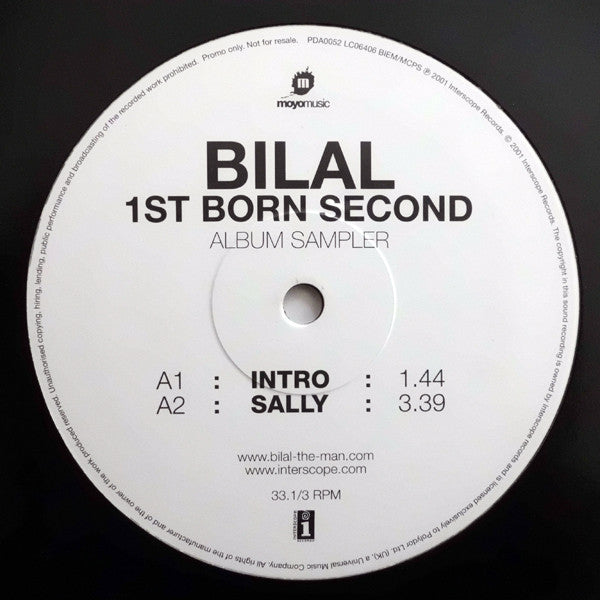 Bilal - 1st Born Second (Album Sampler) (12", Promo)