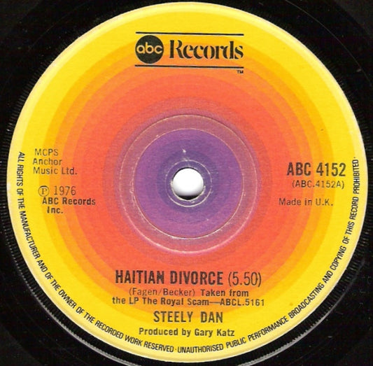 Steely Dan - Haitian Divorce (7", Single, Sol)