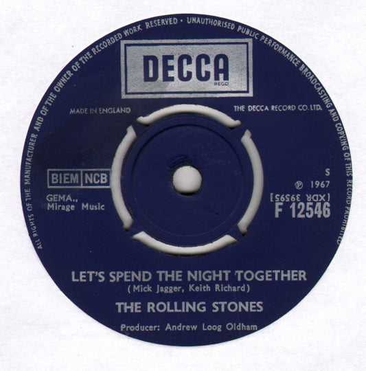 The Rolling Stones - Let's Spend The Night Together (7", Single)