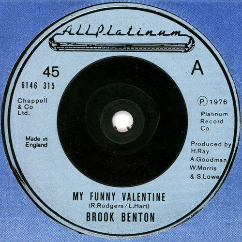 Brook Benton - My Funny Valentine (7", Single)
