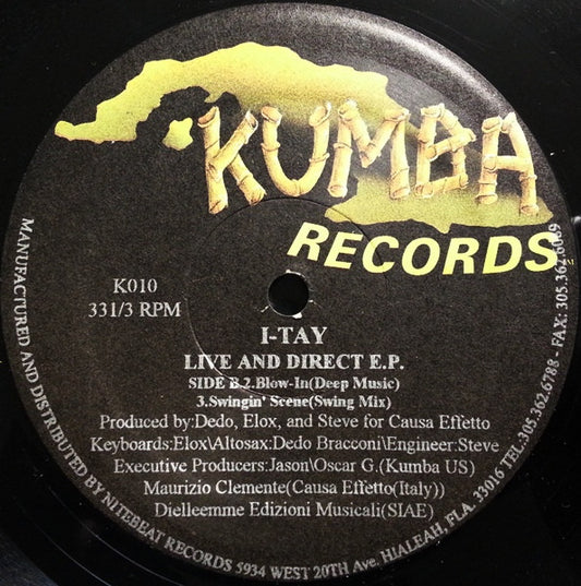 I-Tay - Live And Direct  E.P. (12", EP)