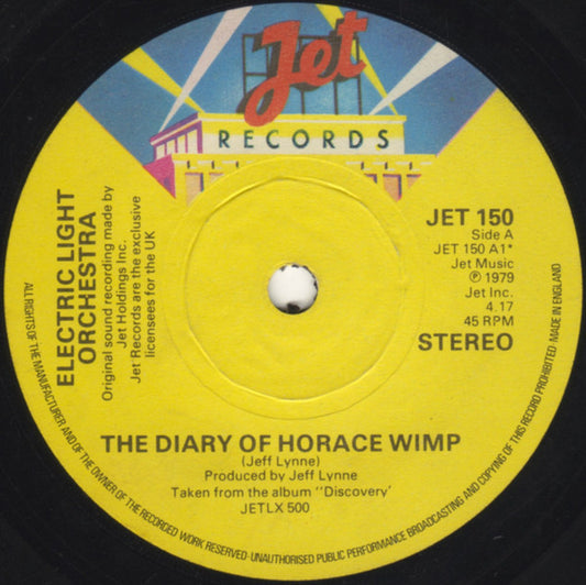Electric Light Orchestra - The Diary Of Horace Wimp (7", Single, Com)