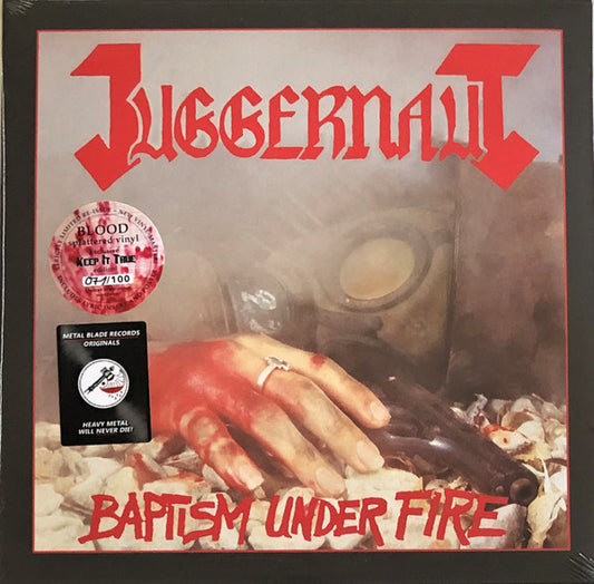 Juggernaut (4) - Baptism Under Fire (LP, Album, Ltd, Num, RE, Cle)