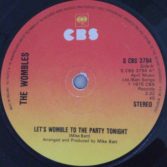 The Wombles - Let's Womble To The Party Tonight (7", Single, Sol)