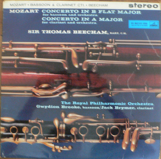 Mozart* - Sir Thomas Beecham, The Royal Philharmonic Orchestra*, Gwydion Brooke, Jack Brymer - Concerto In B Flat Major, K.191 For Bassoon And Orchestra / Mozart Concerto In A Major, K.622 For Clarinet And Orchestra (LP, RE, Red)