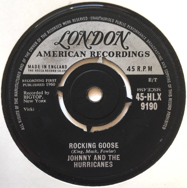 Johnny And The Hurricanes - Rocking Goose (7")