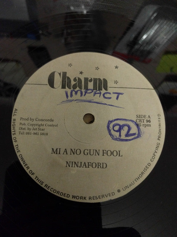 Ninja Ford - Mi A No Gun Fool (12", Single)
