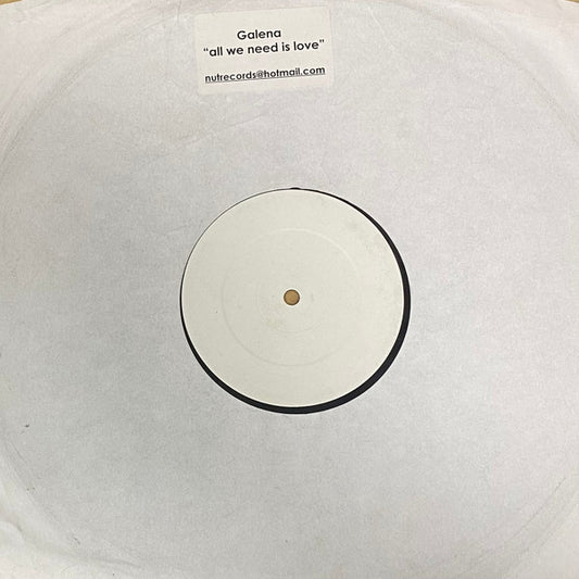 Galena (2) Feat. Dan-E (2) - All We Need Is Love (12", S/Sided, TP, W/Lbl)