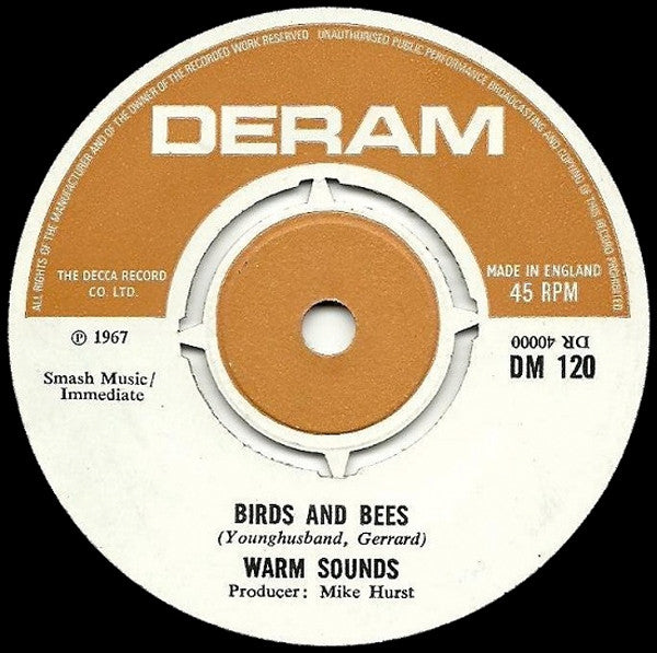 Warm Sounds - Birds And Bees (7", Single)