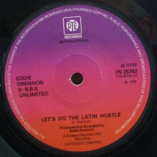 Eddie Drennon & B.B.S. Unlimited* - Let's Do The Latin Hustle (7", Sol)