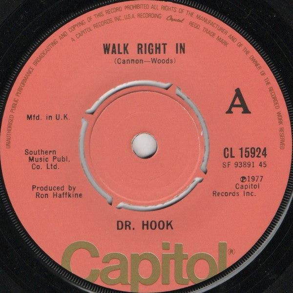 Dr. Hook - Walk Right In (7", Single)