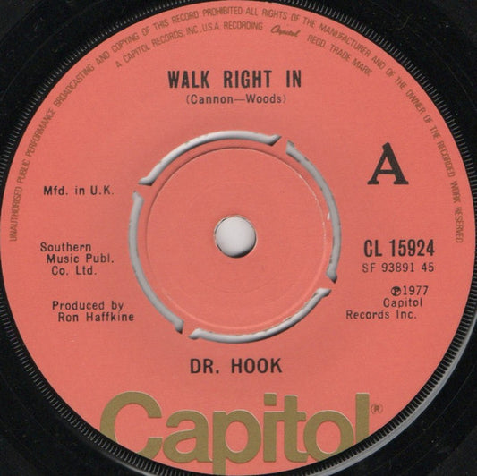 Dr. Hook - Walk Right In (7", Single)