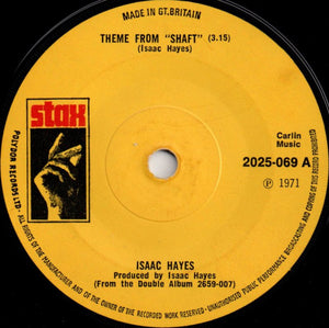 Isaac Hayes - Theme From Shaft (7", Single, Sol)