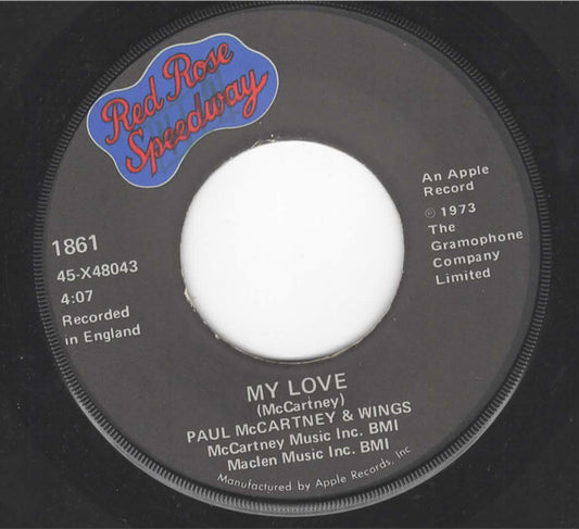 Paul McCartney & Wings* - My Love (7", Win)