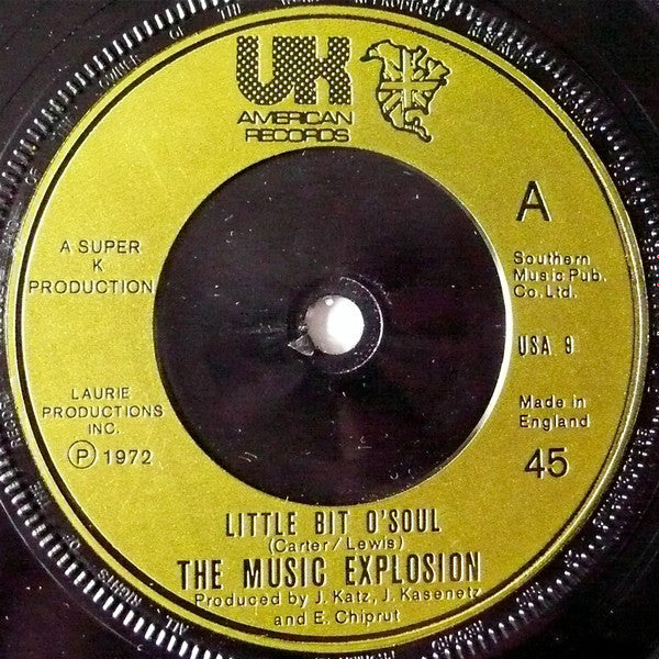 The Music Explosion - Little Bit O'Soul (7", Single, RE)