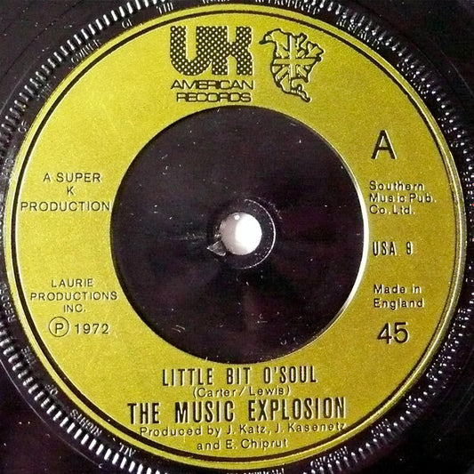 The Music Explosion - Little Bit O'Soul (7", Single, RE)
