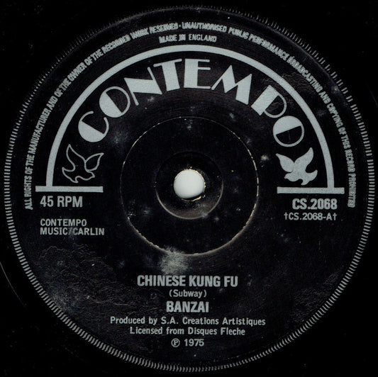 Banzai* - Chinese Kung Fu (7", Sol)