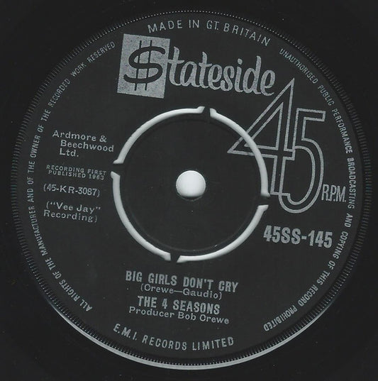 The 4 Seasons* - Big Girls Don't Cry / Connie-O (7", Single)