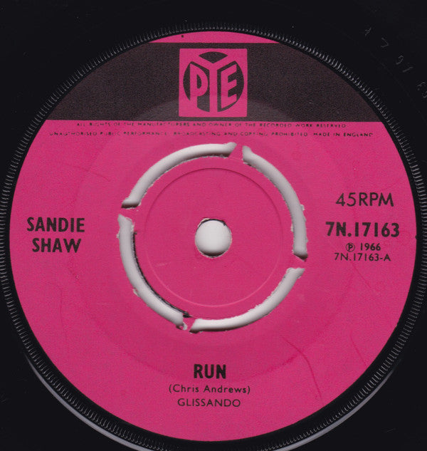 Sandie Shaw - Run (7", Single)