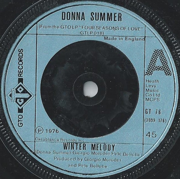 Donna Summer - Winter Melody (7", Sol)