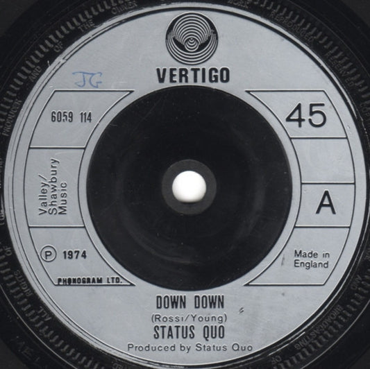 Status Quo - Down Down (7", Single)